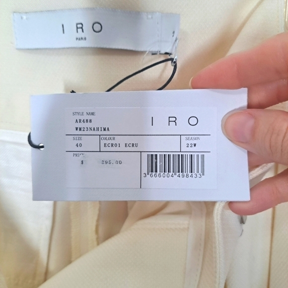IRO Nahima pant ecru 8 NWT - Picture 8 of 9